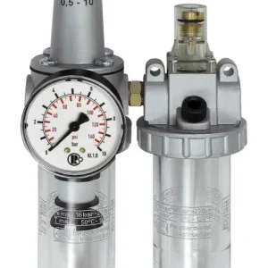 Preisreduziert Riegler Wartungseinheit 2-teilig BR Standard, G3/8" DN6, BG 1, PC-Behälter, 5µm, 0,5-10 bar