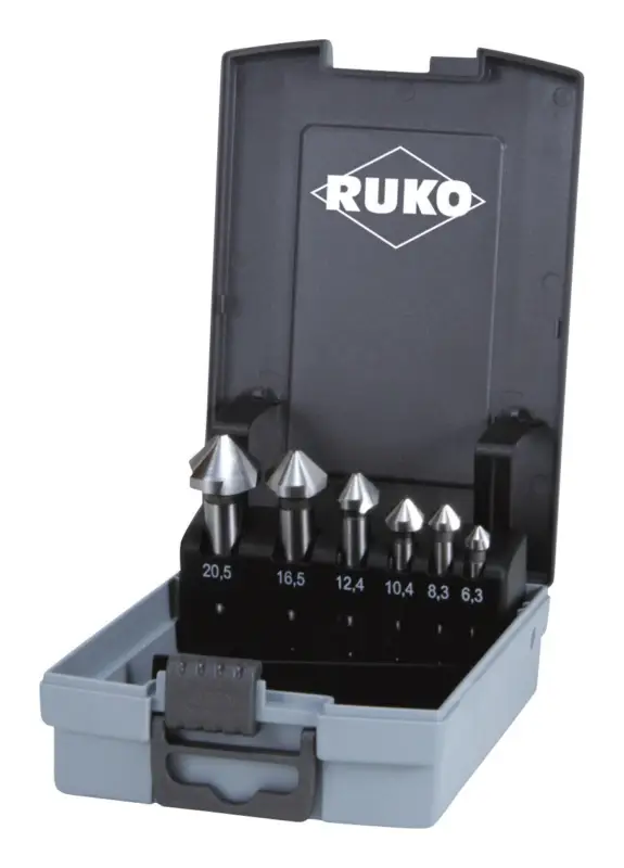 Ruko Kegelsenker-Satz DIN335C 90 Grad HSS D.6,3-20,5mm Ku-Kassette Preiswert