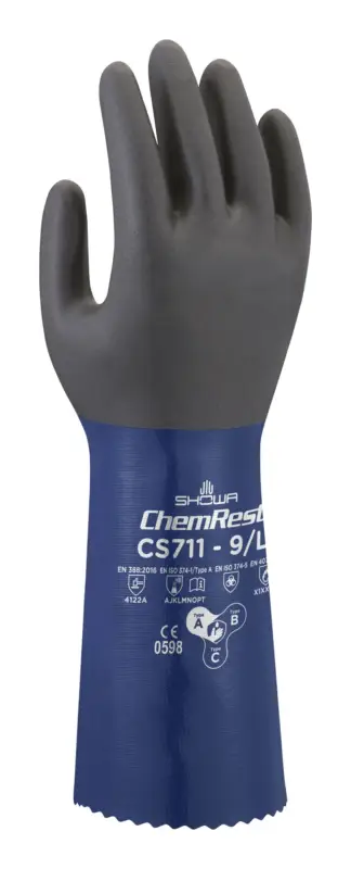 Must-Have Showa Chemikalienschutzhandschuh CS711 Größe M (Verpackungseinheit 10 Paar)