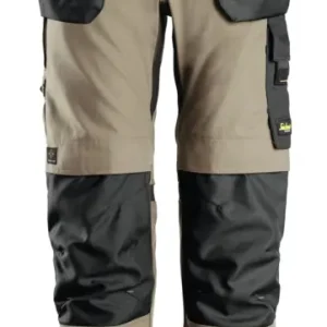 Must-Have Snickers Workwear Stretch-Arbeitshose Canvas+ 6224, 056, khaki-schwarz