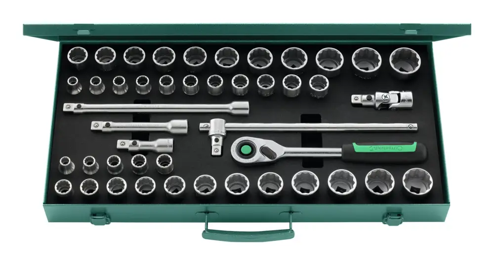 Heißes Angebot Stahlwille Steckschlüssel-Garnitur 1/2" Nr. 50MA/39/6QR