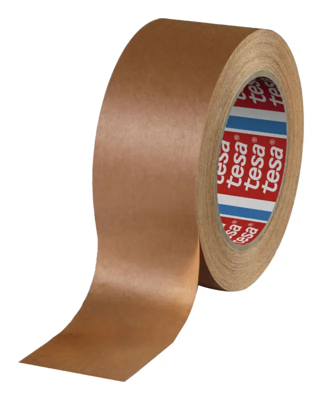Markenprodukt Tesa tesapack 60408 Biobasiertes Papier-Packband 50 m x 50 mm chamois (Verpackungseinheit 6 Rollen)