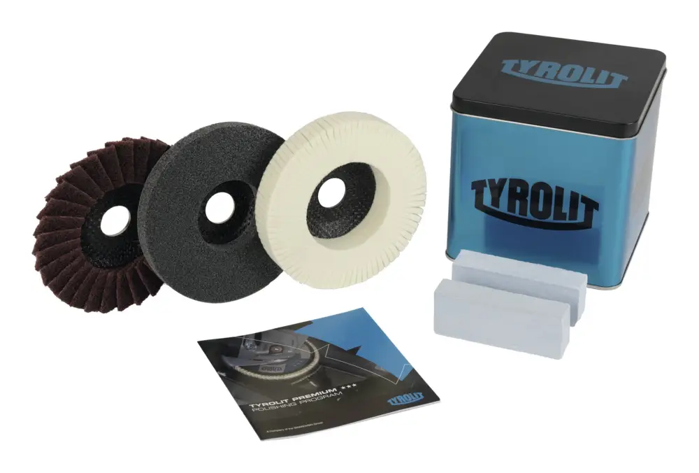Preis Gesenkt Tyrolit Polierset 5-teilig, Scheiben Ø125 mm Stahl, INOX, ALU