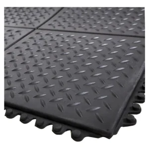 Super-Preis VR Trade Arbeitsplatzsteckmatte SBR/NR, schwarz, Diamantprofil 13 mm, 900 x 900 mm