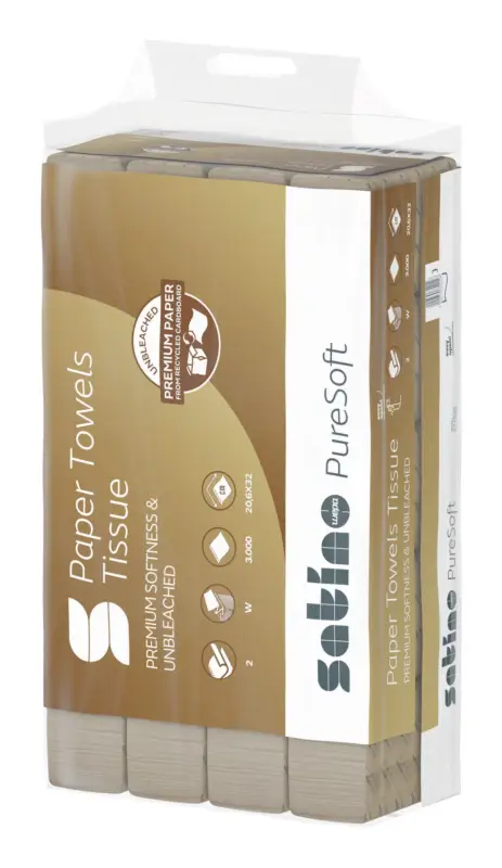 Aktuell Wepa Satino PureSoft Handtuchpapier W-Falz 2-lagig 20,6 x 32 cm