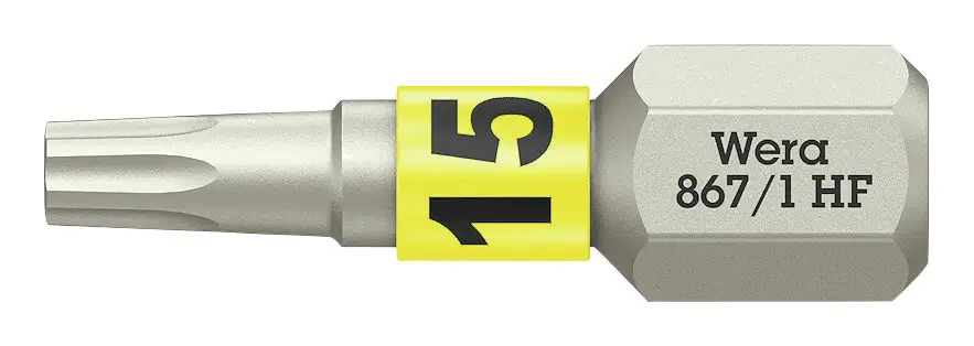 Preisreduziert Wera Bit zähhart 1/4" DIN 3126 C6,3 T15 x 25 mm mit Haltefunktion
