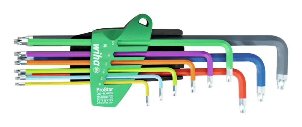 Wiha Winkelschraubendreher-Satz für TORX®-Schrauben im ProStar Halter TORX 9-teilig, farbig Aktuell