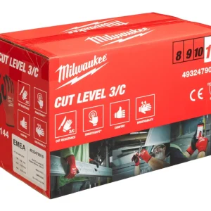 Direktkauf Milwaukee Schnittschutzhandschuhe Klasse 3/C, Größe 11 (XXL) - 144er Pack (Verpackungseinheit 1 Paar)