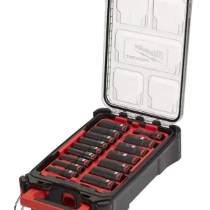 Günstig Milwaukee Packout Schlagnuss-Set 1/2" lang - 16-teilig
