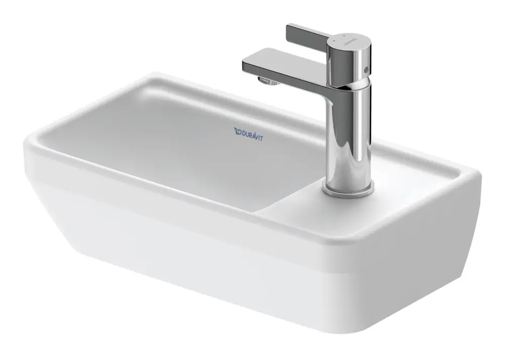 Solange Der Vorrat Reicht Duravit D-Neo Handwaschbecken mit 1 Hahnloch ohne Überlauf 400 x 220 mm - Weiß Seidenmatt