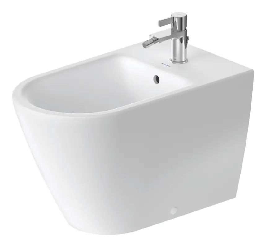 Jetzt Bestellen Duravit D-Neo Bidet bodenstehend mit 1 Hahnloch mit Überlauf 370 x 650 mm - Weiß Seidenmatt