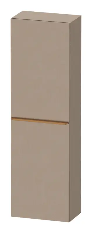 Duravit D-Neo Halbhochschrank mit 1 Tür Anschlag links Griff Bronze Gebürstet 400 x 1320 x 240 mm - Leinen Matt Zertifiziert