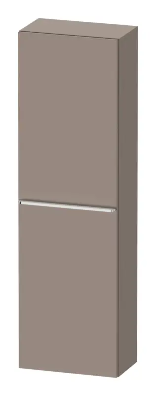 Duravit D-Neo Halbhochschrank mit 1 Tür Anschlag links Griff Chrom Hochglanz 400 x 1320 x 240 mm - Basalt Matt Bestseller