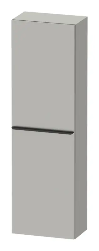 Aktuell Duravit D-Neo Halbhochschrank mit 1 Tür Anschlag links Griff Diamantschwarz Matt 400 x 1320 x 240 mm - Betongrau Matt