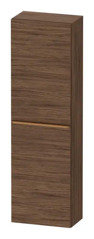 Duravit D-Neo Halbhochschrank mit 1 Tür Anschlag rechts Griff Bronze Gebürstet 400 x 1320 x 240 mm - Nussbaum dunkel Matt Jetzt Kaufen