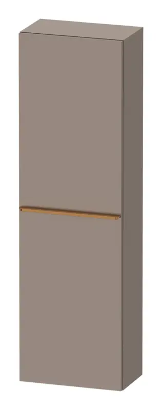 Duravit D-Neo Halbhochschrank mit 1 Tür Anschlag rechts Griff Bronze Gebürstet 400 x 1320 x 240 mm - Basalt Matt Neu Im Sortiment