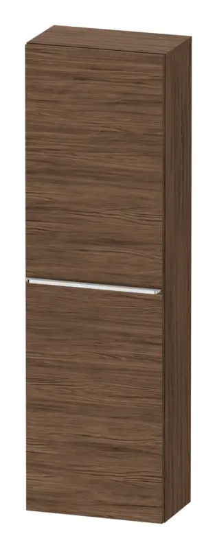 Jetzt Kaufen Duravit D-Neo Halbhochschrank mit 1 Tür Anschlag rechts Griff Chrom Hochglanz 400 x 1320 x 240 mm - Nussbaum dunkel Matt