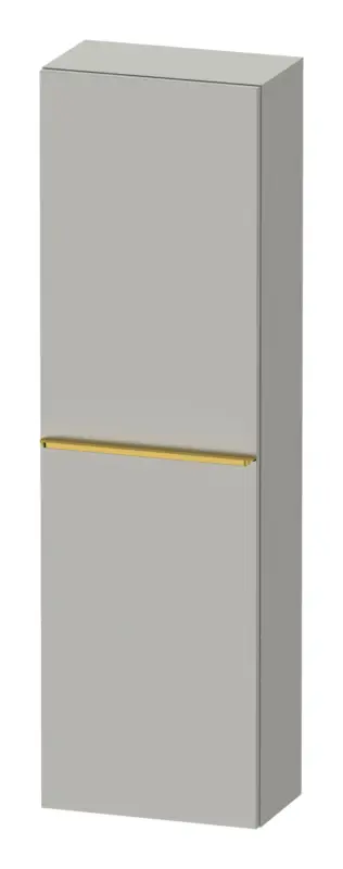Duravit D-Neo Halbhochschrank mit 1 Tür Anschlag rechts Griff Gold Poliert 400 x 1320 x 240 mm - Betongrau Matt Neu Im Sortiment