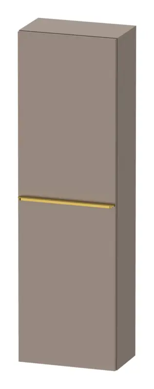 Preisreduziert Duravit D-Neo Halbhochschrank mit 1 Tür Anschlag rechts Griff Gold Poliert 400 x 1320 x 240 mm - Basalt Matt