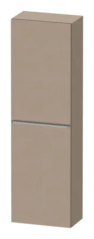 Duravit D-Neo Halbhochschrank mit 1 Tür Anschlag rechts Griff Edelstahl Gebürstet 400 x 1320 x 240 mm - Leinen Matt Abverkauf