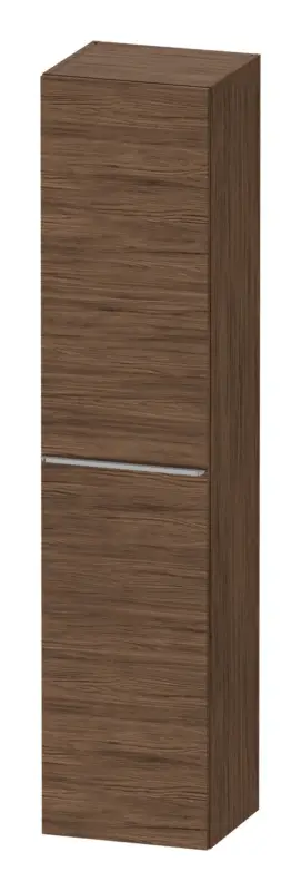 Duravit D-Neo Hochschrank mit 1 Tür Anschlag links Griff Edelstahl Gebürstet 400 x 1760 x 360 mm - Nussbaum dunkel Matt Versand Am Gleichen Tag