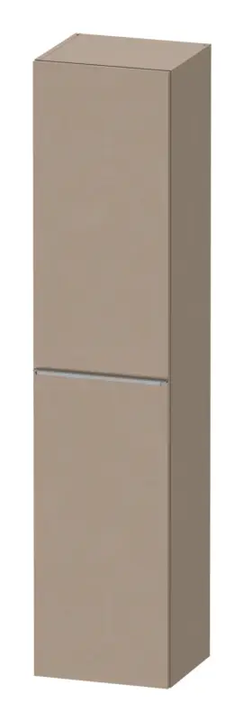 Duravit D-Neo Hochschrank mit 1 Tür Anschlag links Griff Edelstahl Gebürstet 400 x 1760 x 360 mm - Leinen Matt Kracherpreis