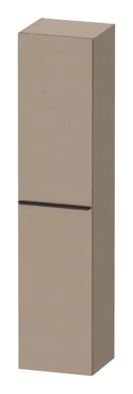 Abverkauf Duravit D-Neo Hochschrank mit 1 Tür Anschlag links Griff Diamantschwarz Matt 400 x 1760 x 360 mm - Leinen Matt