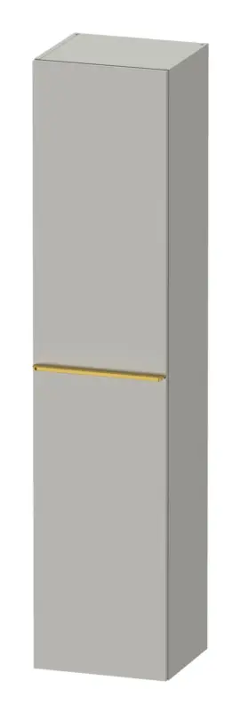 Zertifiziert Duravit D-Neo Hochschrank mit 1 Tür Anschlag rechts Griff Gold Poliert 400 x 1760 x 360 mm - Betongrau Matt