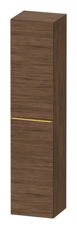 Meistverkauft Duravit D-Neo Hochschrank mit 1 Tür Anschlag rechts Griff Gold Poliert 400 x 1760 x 360 mm - Nussbaum dunkel Matt