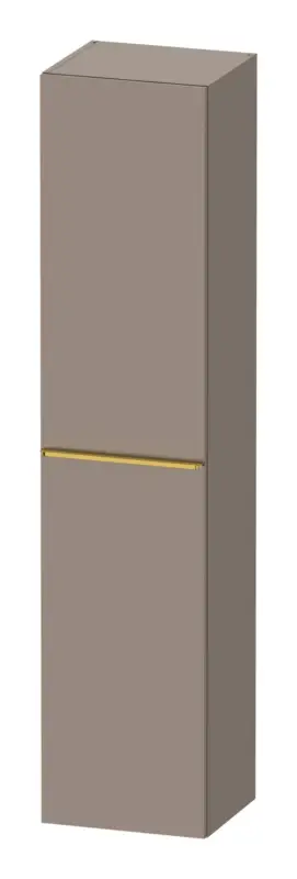 Duravit D-Neo Hochschrank mit 1 Tür Anschlag rechts Griff Gold Poliert 400 x 1760 x 360 mm - Basalt Matt Sonderaktion