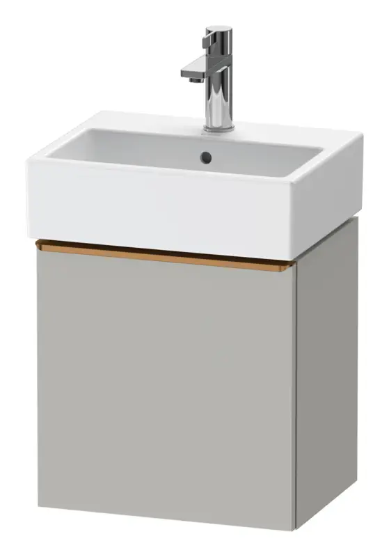 Duravit D-Neo Waschtischunterschrank mit 1 Tür Anschlag links Griff Bronze Gebürstet 434 x 440 x 322 mm - Betongrau Matt Preiswert