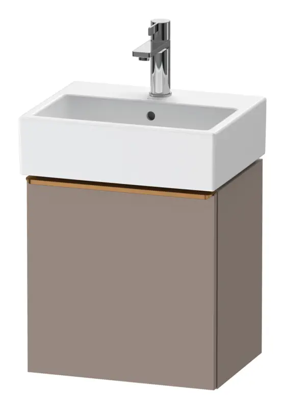 Duravit D-Neo Waschtischunterschrank mit 1 Tür Anschlag links Griff Bronze Gebürstet 434 x 440 x 322 mm - Basalt Matt Super-Preis