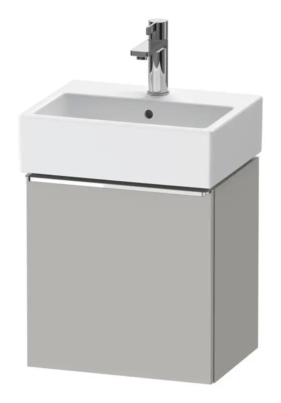 Duravit D-Neo Waschtischunterschrank mit 1 Tür Anschlag links Griff Chrom Hochglanz 434 x 440 x 322 mm - Betongrau Matt Neue Ware