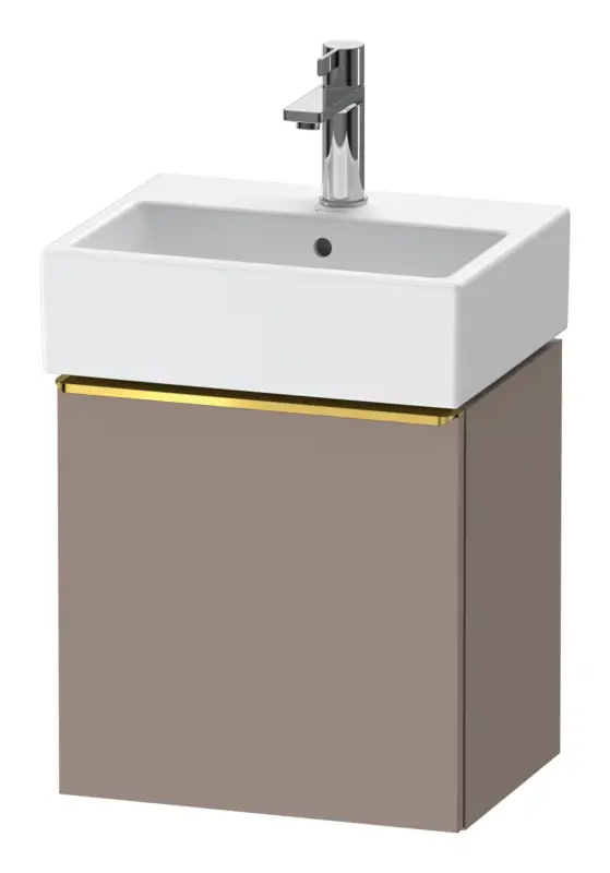 Duravit D-Neo Waschtischunterschrank mit 1 Tür Anschlag links Griff Gold Poliert 434 x 440 x 322 mm - Basalt Matt Knallerangebot