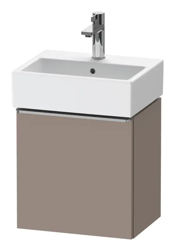 Duravit D-Neo Waschtischunterschrank mit 1 Tür Anschlag links Griff Edelstahl Gebürstet 434 x 440 x 322 mm - Basalt Matt Jetzt Kaufen