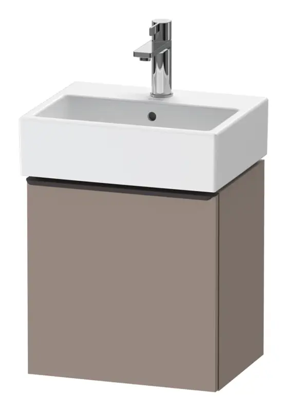 Duravit D-Neo Waschtischunterschrank mit 1 Tür Anschlag links Griff Diamantschwarz Matt 434 x 440 x 322 mm - Basalt Matt Letzte Chance