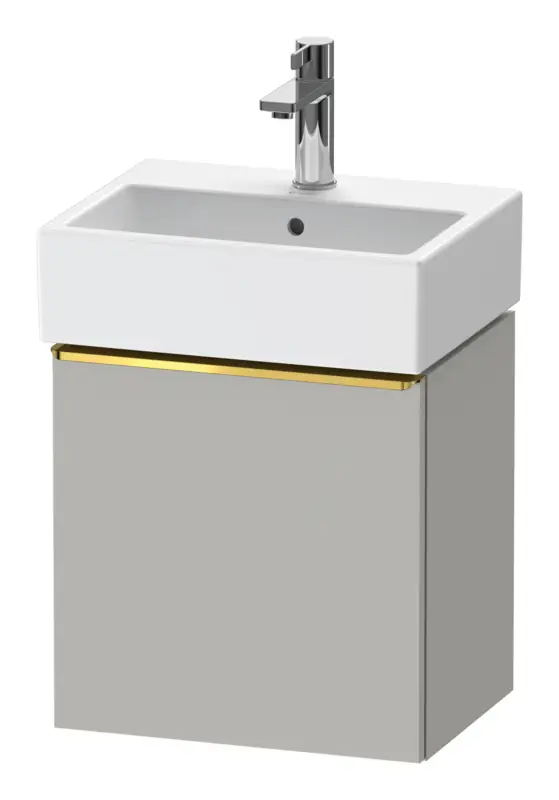 Duravit D-Neo Waschtischunterschrank mit 1 Tür Anschlag rechts Griff Gold Poliert 434 x 440 x 322 mm - Betongrau Matt Rabatt