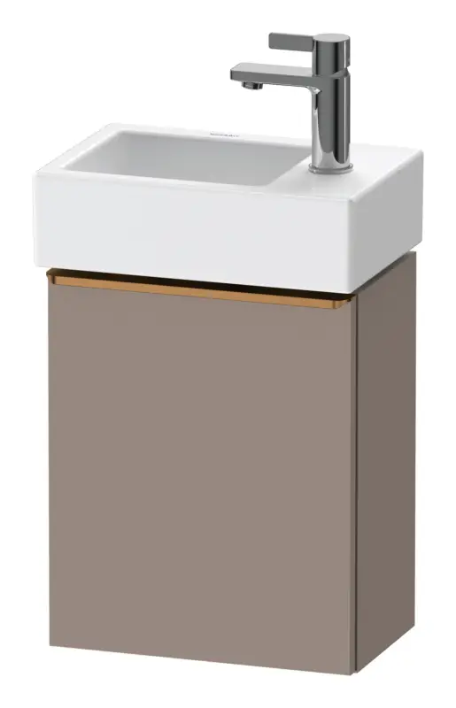 Expressversand Duravit D-Neo Waschtischunterschrank mit 1 Tür Anschlag links Griff Bronze Gebürstet 364 x 440 x 222 mm - Basalt Matt