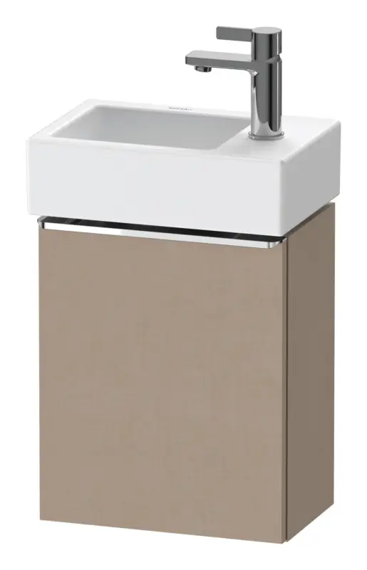 Duravit D-Neo Waschtischunterschrank mit 1 Tür Anschlag links Griff Chrom Hochglanz 364 x 440 x 222 mm - Leinen Matt Ausverkauf