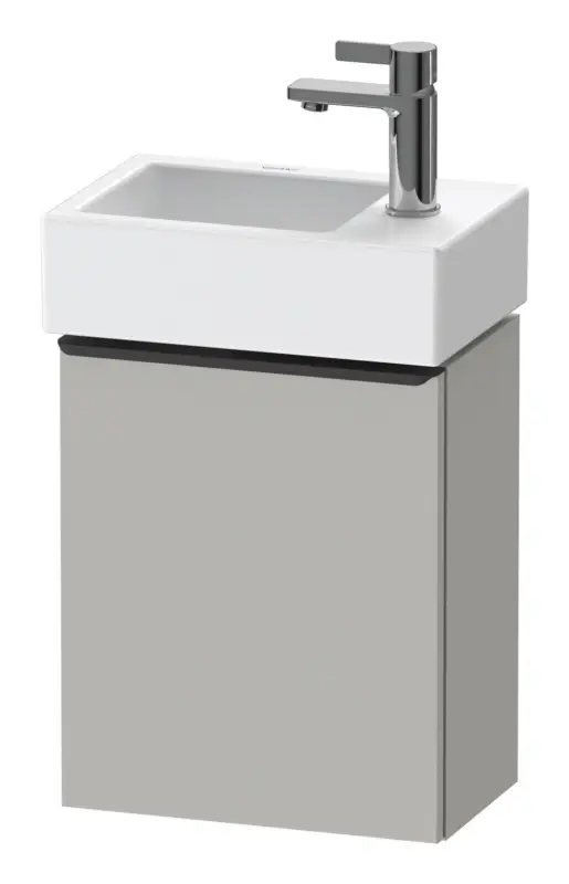 Jetzt Bestellen Duravit D-Neo Waschtischunterschrank mit 1 Tür Anschlag links Griff Diamantschwarz Matt 364 x 440 x 222 mm - Betongrau Matt