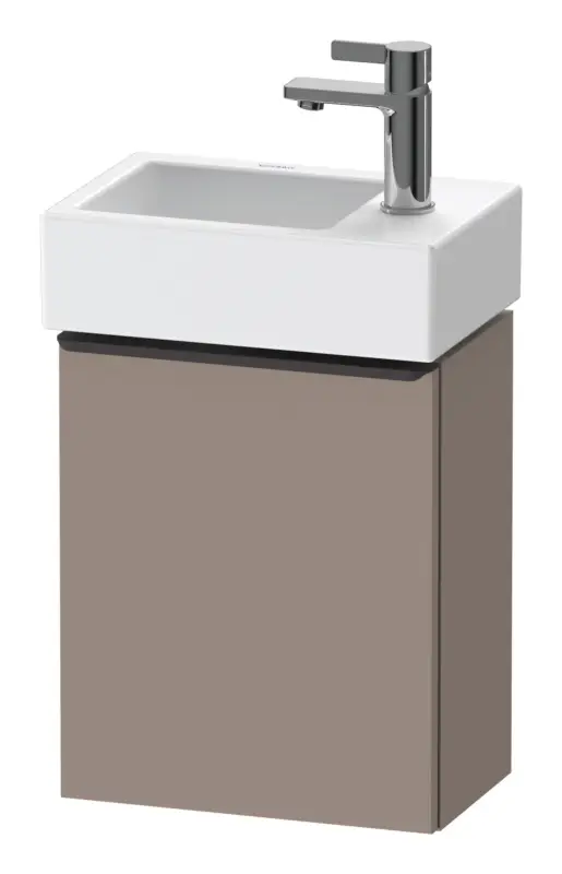 Duravit D-Neo Waschtischunterschrank mit 1 Tür Anschlag links Griff Diamantschwarz Matt 364 x 440 x 222 mm - Basalt Matt Günstig