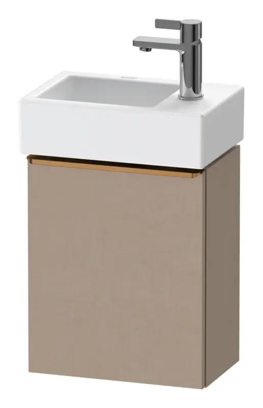 Duravit D-Neo Waschtischunterschrank mit 1 Tür Anschlag rechts Griff Bronze Gebürstet 364 x 440 x 222 mm - Leinen Matt Günstig