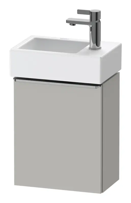 Sichere Zahlung Duravit D-Neo Waschtischunterschrank mit 1 Tür Anschlag rechts Griff Edelstahl Gebürstet 364 x 440 x 222 mm - Betongrau Matt