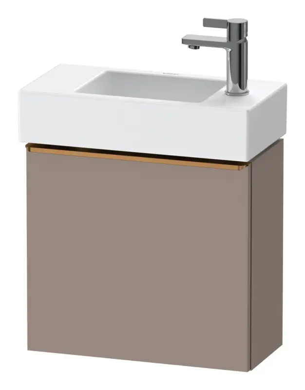 Sofort Bestellen Duravit D-Neo Waschtischunterschrank mit 1 Tür Anschlag links Griff Bronze Gebürstet 484 x 440 x 222 mm - Basalt Matt