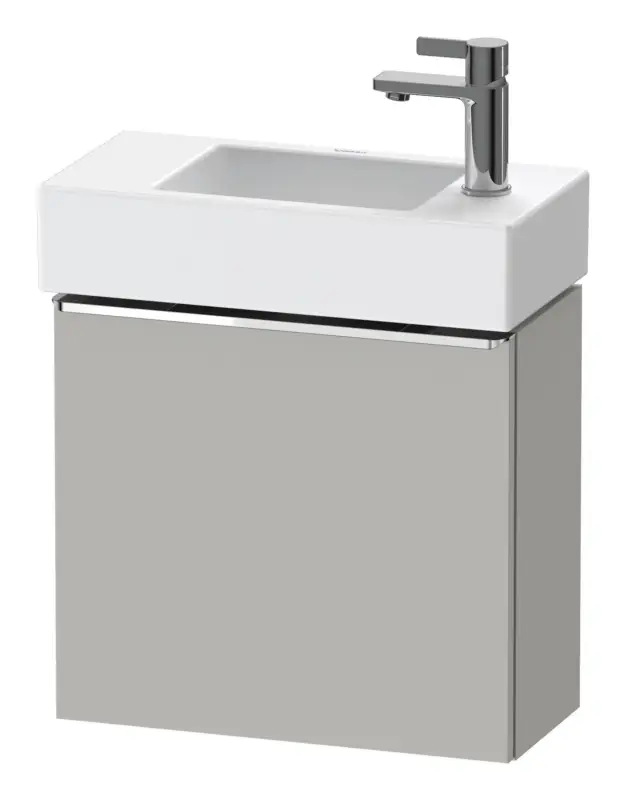 Duravit D-Neo Waschtischunterschrank mit 1 Tür Anschlag links Griff Chrom Hochglanz 484 x 440 x 222 mm - Betongrau Matt Online Kaufen
