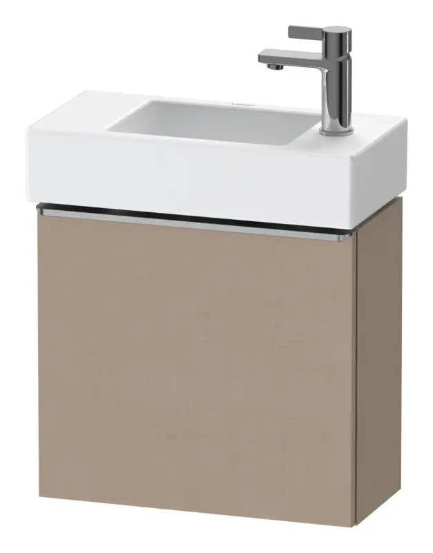Aktuell Duravit D-Neo Waschtischunterschrank mit 1 Tür Anschlag links Griff Edelstahl Gebürstet 484 x 440 x 222 mm - Leinen Matt