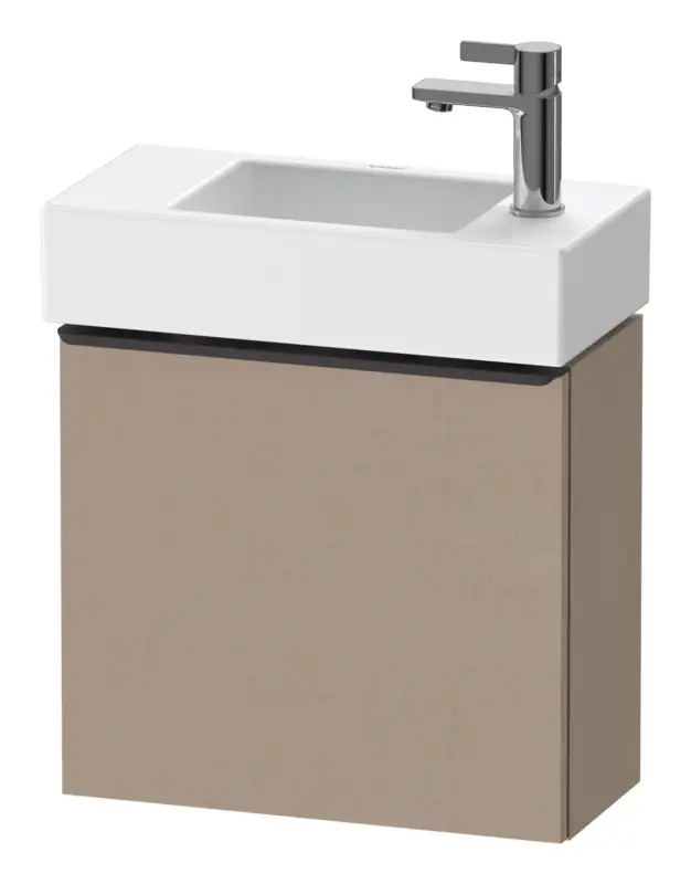 Meistverkauft Duravit D-Neo Waschtischunterschrank mit 1 Tür Anschlag links Griff Diamantschwarz Matt 484 x 440 x 222 mm - Leinen Matt