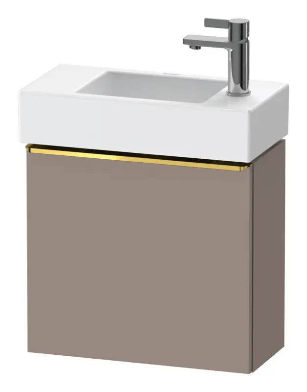 Duravit D-Neo Waschtischunterschrank mit 1 Tür Anschlag rechts Griff Gold Poliert 484 x 440 x 222 mm - Basalt Matt Nur Für Kurze Zeit