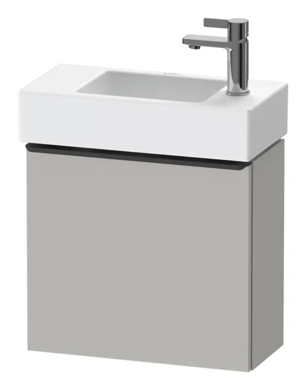 Duravit D-Neo Waschtischunterschrank mit 1 Tür Anschlag rechts Griff Diamantschwarz Matt 484 x 440 x 222 mm - Betongrau Matt Beliebt