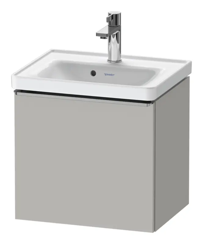 Duravit D-Neo Waschtischunterschrank mit 1 Auszug Griff Edelstahl Gebürstet 484 x 440 x 372 mm - Betongrau Matt Highlight